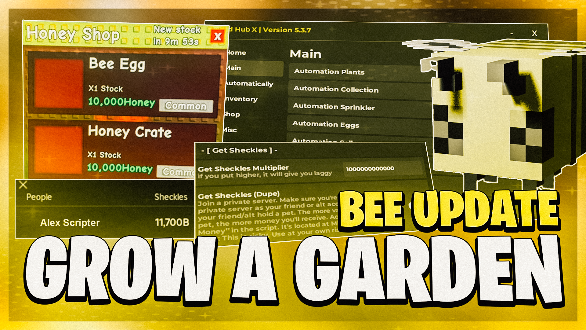 Grow A Garden Bee Update