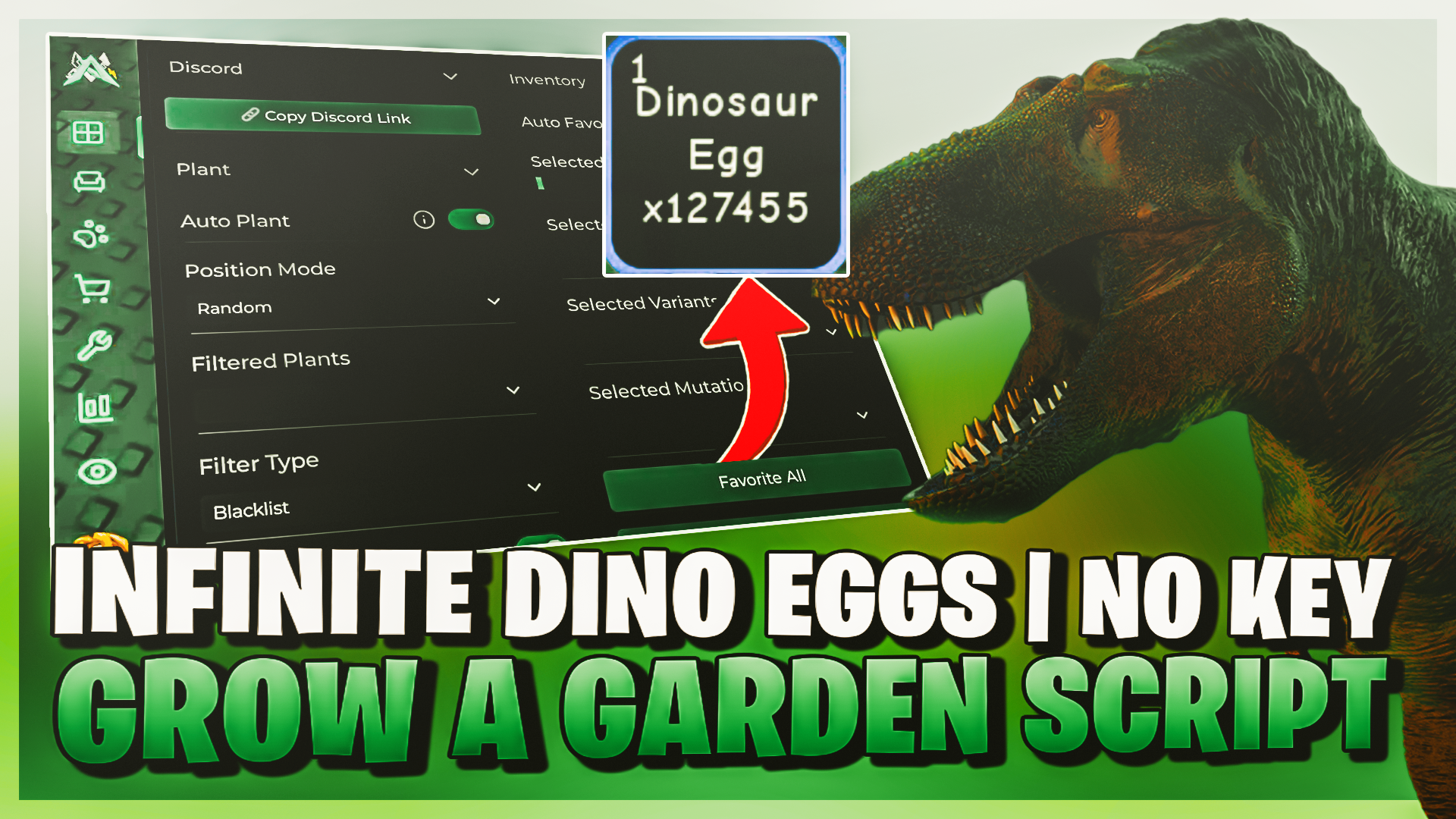 Grow A Garden Infinite Dinosaur Eggs Script
